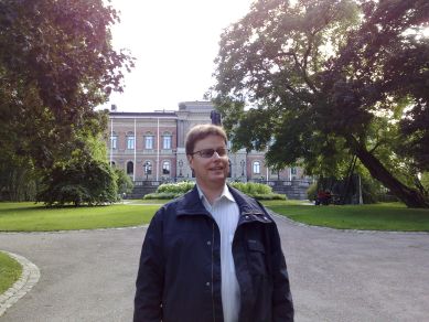 Bild av Jrgen Magnusson i universitetsparken i Uppsala